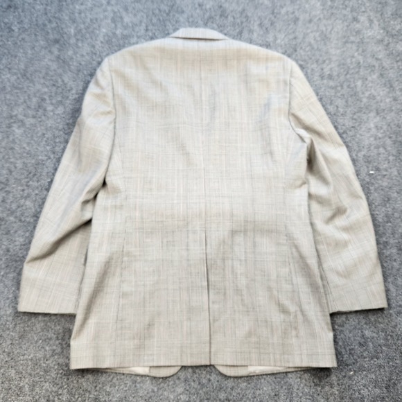 Vintage Brooks Brothers Blazer‎ Mens 42 Gray Wool Sports Coat Jacket Window Pane - Picture 7 of 10